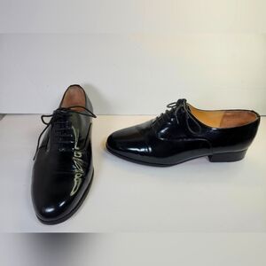 Frederico Leone Classic Black Patent Leather Lace Up Oxford Dress Shoes Men S 9W